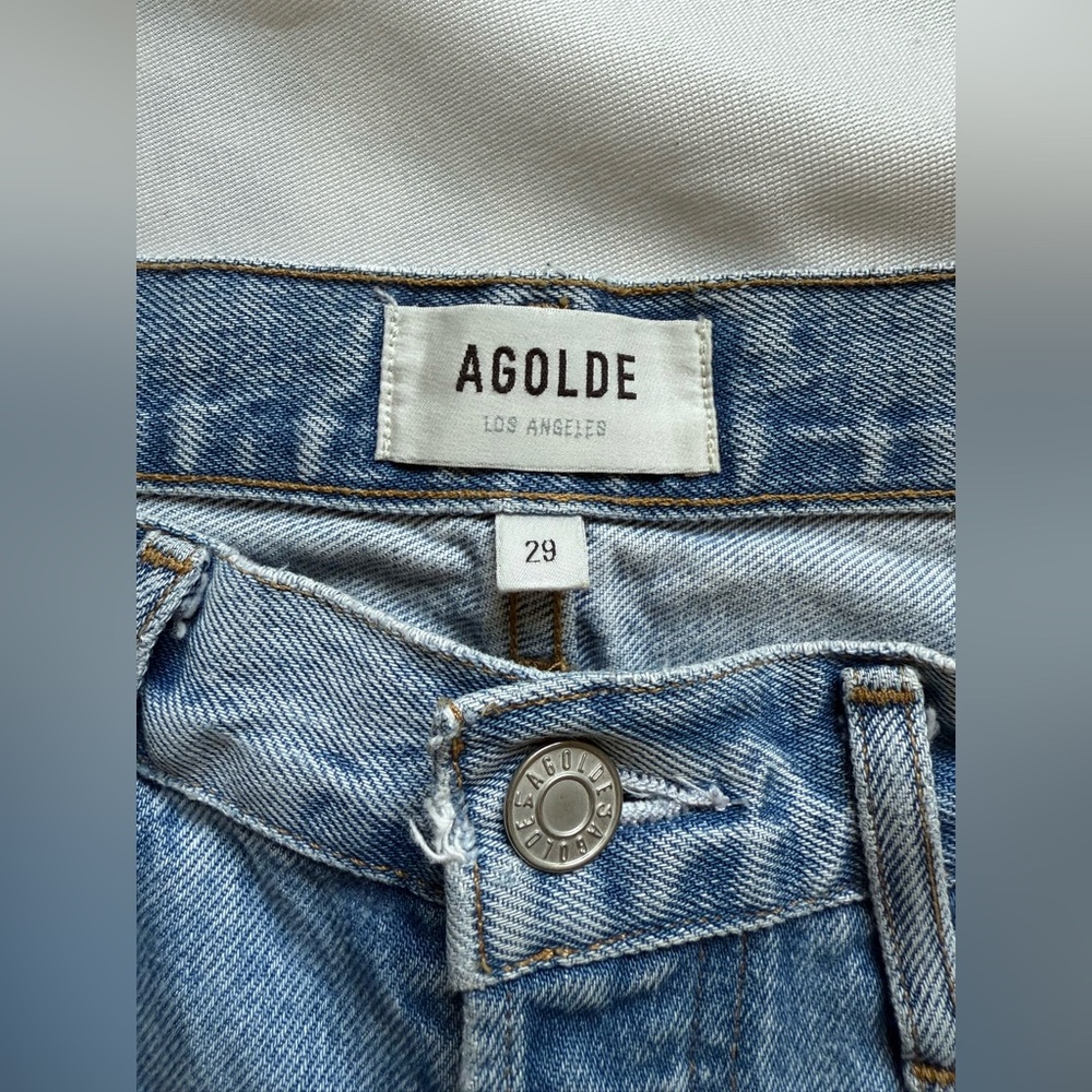 AGOLDE Women's 90’s Crop Light Blue Jeans size 29 - Picture 10 of 16